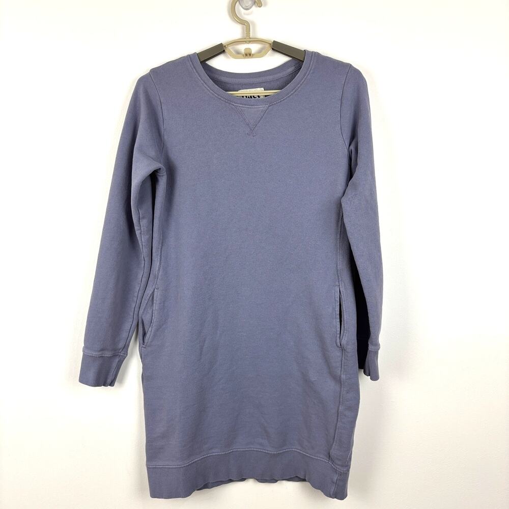 Pact Organic Cotton Sweatshirt Dress Small Lavender Purple long sleeve casual